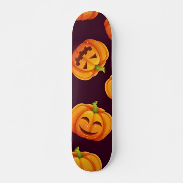 Pumpkin mönster mini skateboard bräda 18,5 cm (Framsida)