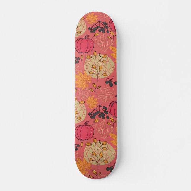 Pumpkin mönster mini skateboard bräda 18,5 cm (Framsida)
