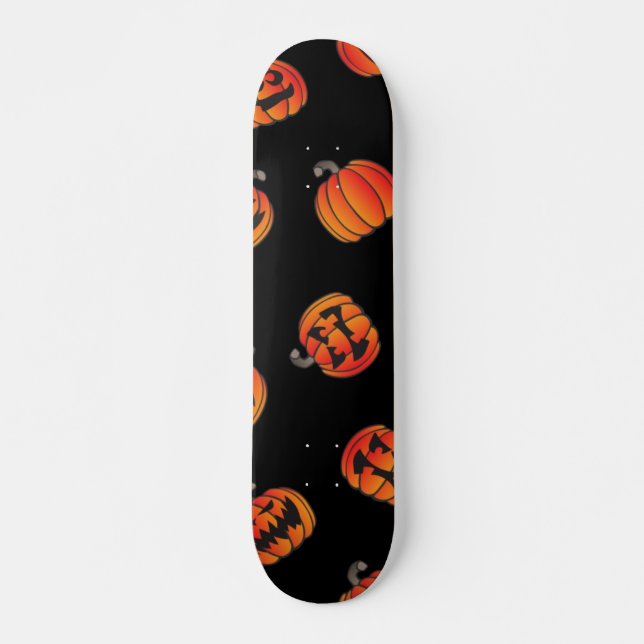 Pumpkin mönster mini skateboard bräda 18,5 cm (Framsida)