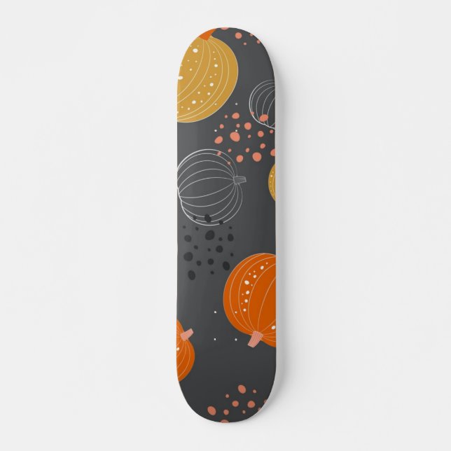 Pumpkin mönster mini skateboard bräda 18,5 cm (Framsida)