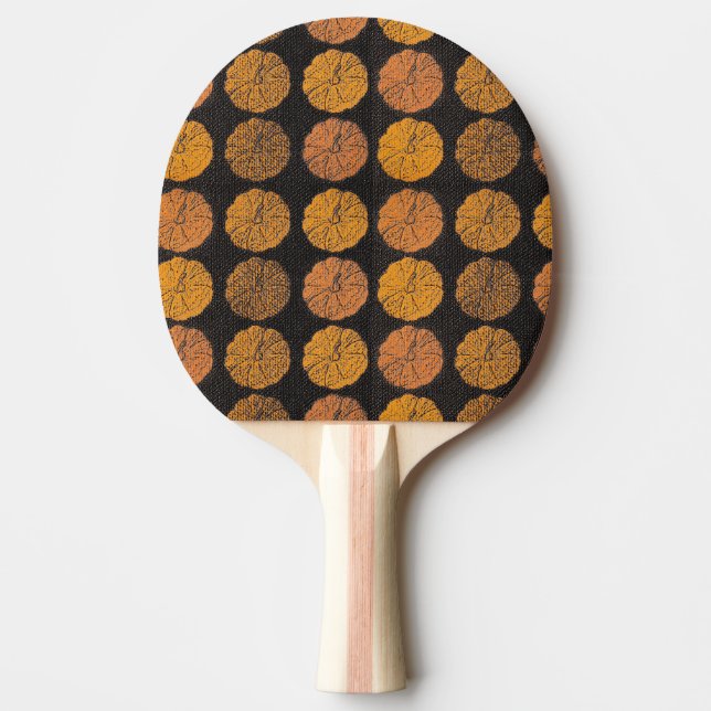 Pumpkin Mönster Orange Pingisracket (Framsidan)