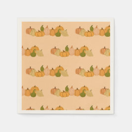 Pumpkin Mönster Papper Napkins - Halloween fest Pappersservett