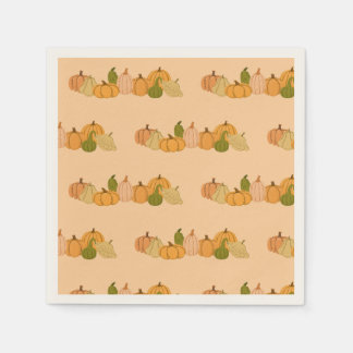 Pumpkin Mönster Papper Napkins - Halloween fest Pappersservett