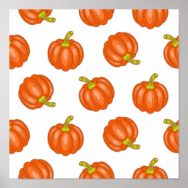 Pumpkin mönster poster (Framsidan)