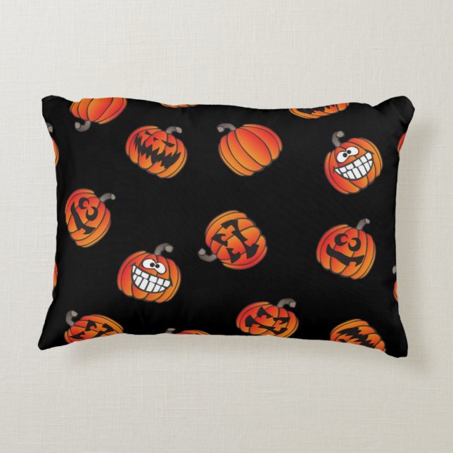 Pumpkin mönster prydnadskudde (Baksidan)