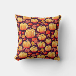 Pumpkin Mönster - Rustic Autumn Harvest Decor Kudde