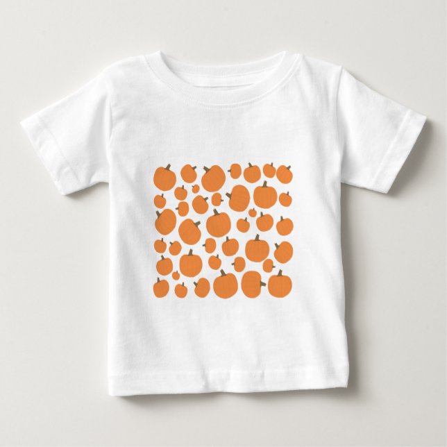 Pumpkin Mönster T Shirt (Framsida)