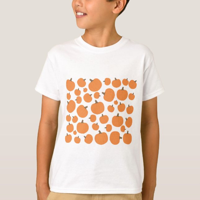 Pumpkin Mönster T Shirt (Framsida)