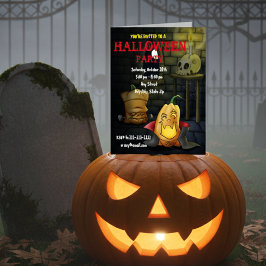 Pumpkin Monsters Halloween/Birthday Inbjudan