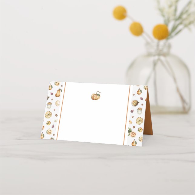 Pumpkin-monteringskort Placeringskort (Framsida)