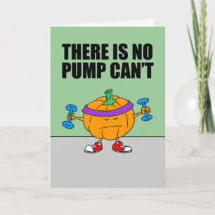 Pumpkin Motivation Cute Workout Fitness Kort