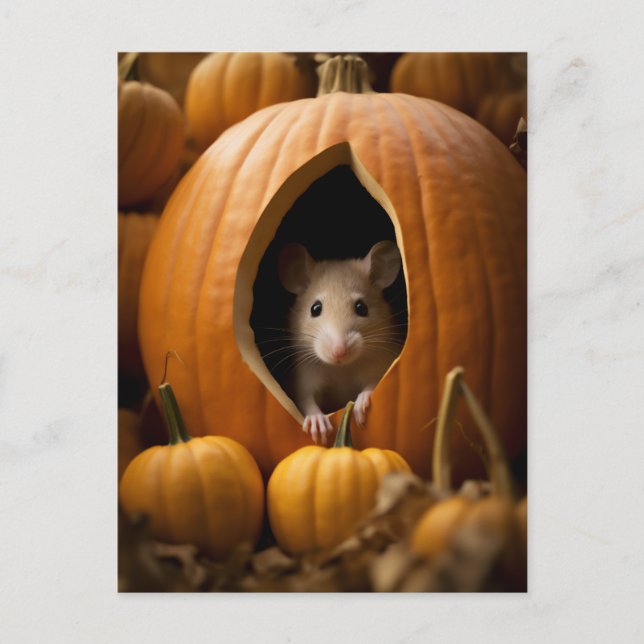 Pumpkin Mouse Vykort (Framsida)