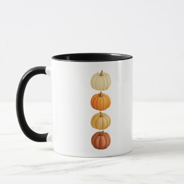 Pumpkin Mugg Mysigt Autumn Coffee Kopp för Fall (Vänster)
