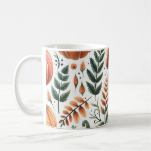 Pumpkin Mugg Watercolor Höst löv