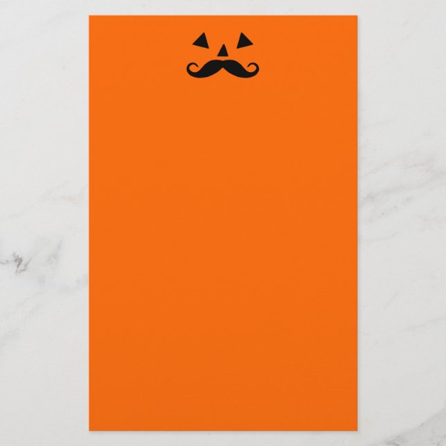 Pumpkin Mustache Brevpapper (Framsida)