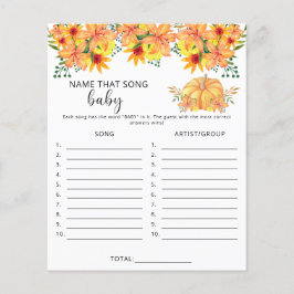 Pumpkin - Namn den där sång-babyduschspelet