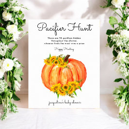 Pumpkin Nappar Hunt Baby Shower Poster