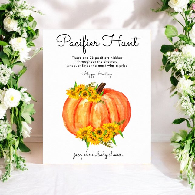 Pumpkin Nappar Hunt Baby Shower Poster (Skapare uppladdad)