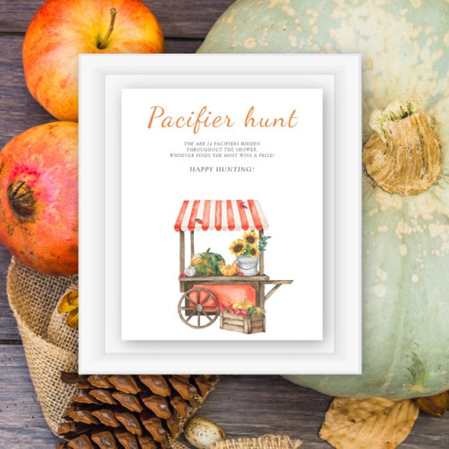 Pumpkin Nappar jagar babyduschspel Poster (Skapare uppladdad)