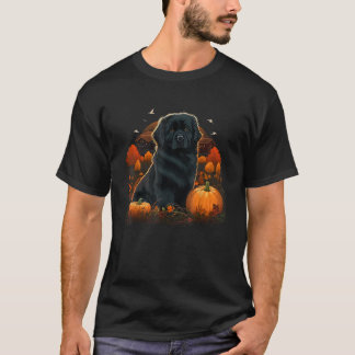 Pumpkin Newfie Hund costume på Newfoundland Hund H T Shirt