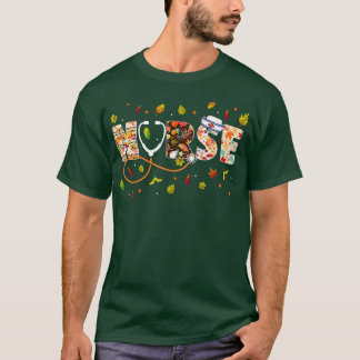 Pumpkin Nurse Gift Höst löv Nursing Höst än T Shirt