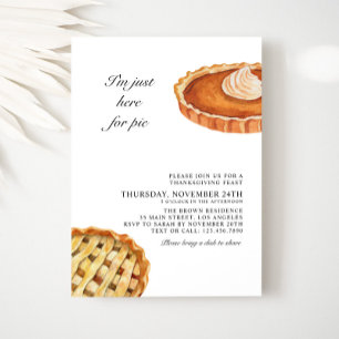 Pumpkin och Apple Paj Thanksgiving Dinner Party Inbjudningar