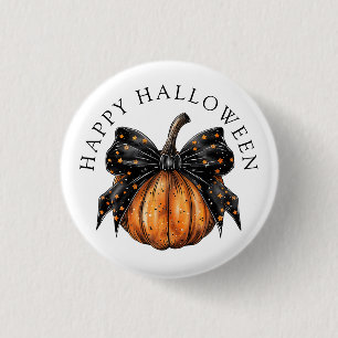 Pumpkin och bin Happy halloween Knapp