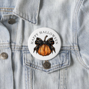 Pumpkin och bin Happy halloween Knapp