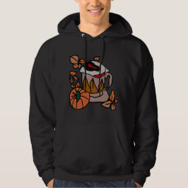 Pumpkin och Breged-Öga Vibes till Perfektion Hoodie