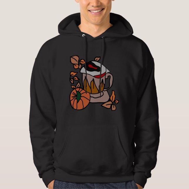 Pumpkin och Breged-Öga Vibes till Perfektion Hoodie (Framsida)