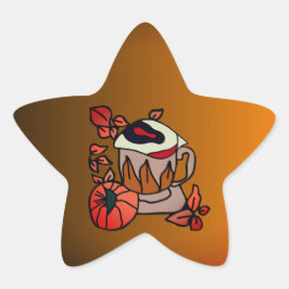 Pumpkin och Breged-Öga Vibes till Perfektion Stjärnformat Klistermärke