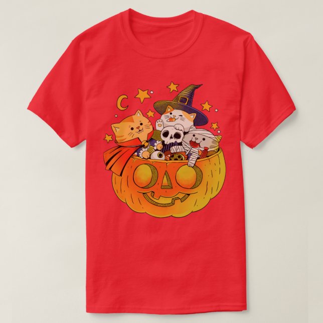 Pumpkin och Cats T Shirt (Design framsida)