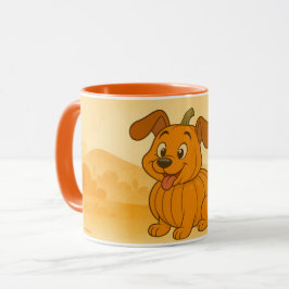 Pumpkin och en hund mugg