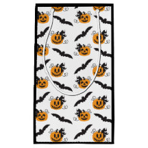 Pumpkin och Fladdermus Mönster Jack o lantern Blac