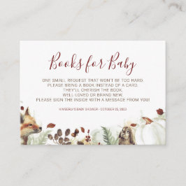 Pumpkin och Forest Animals Bokar för Baby Tilläggskort