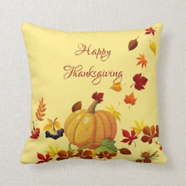 Pumpkin och Löv Kudde