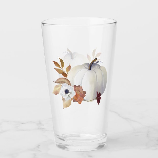 Pumpkin och Magnolia Höst färger Glaskopp (Framsida)