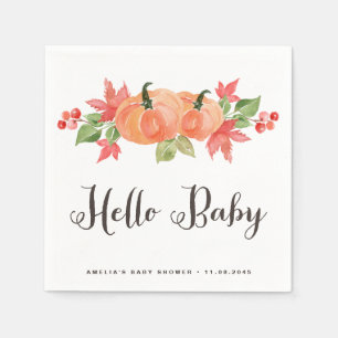 Pumpkin och Maple Löv Baby Shower Pappersservett