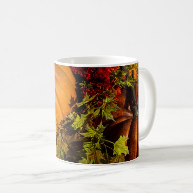 Pumpkin och Morsa Arrangemanga kaffe Mugg (Framsida höger)
