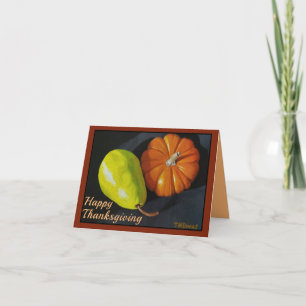 Pumpkin- och Pear-Folets-gratulationskort Kort