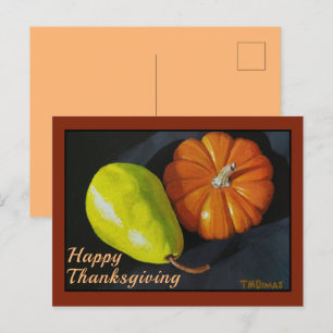 Pumpkin och Pear-vykort Vykort