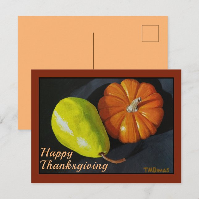 Pumpkin och Pear-vykort Vykort (Fram/baksida)