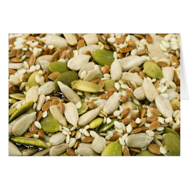 Pumpkin och Seed Mix Hälsningskort (Framsidan Horizontal)