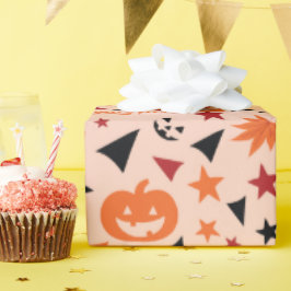 Pumpkin och Stars Halloween Wrapping Papper Presentpapper