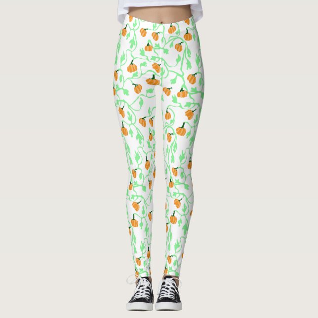 Pumpkin och Vines Leggings (Framsida)