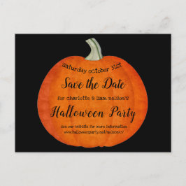 Pumpkin Oil Paint Halloween fest Spara datum Meddelande Vykort