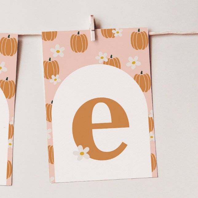 Pumpkin ONE "E"-banderollkort med hög kapacitet Inbjudningar (Skapare uppladdad)