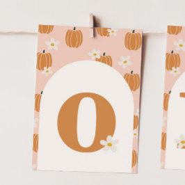 Pumpkin ONE "O"-banderollkort med hög stol Inbjudningar