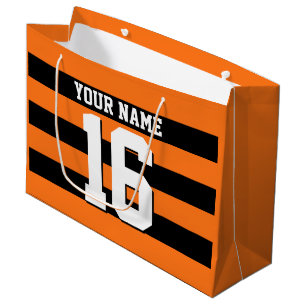 Pumpkin Orange Black Team Jersey Preppy Rand