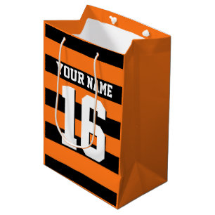 Pumpkin Orange Black Team Jersey Preppy Rand